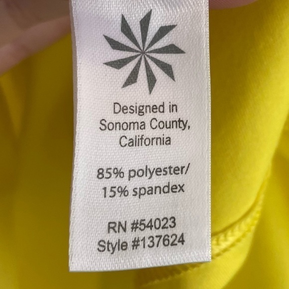 ATHLETA YELLOW REFLECTIVE RUNNING TANK - Picture 5 of 8